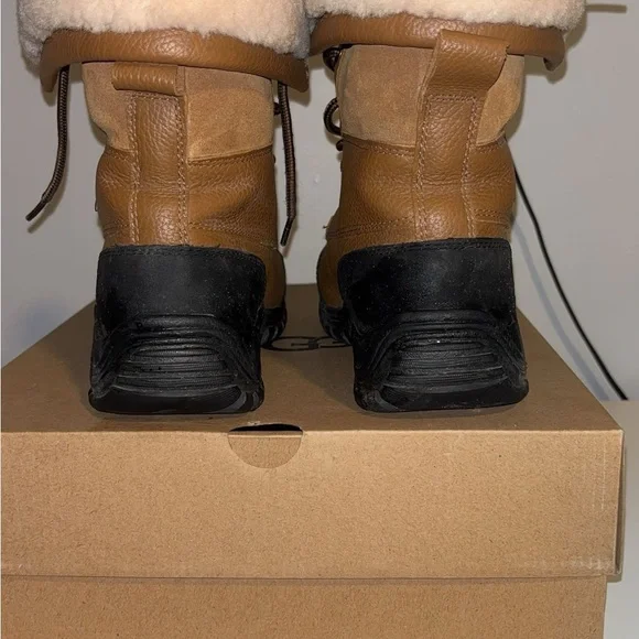 UGG Tan and Black Ankle Boots - Picture 3 of 7